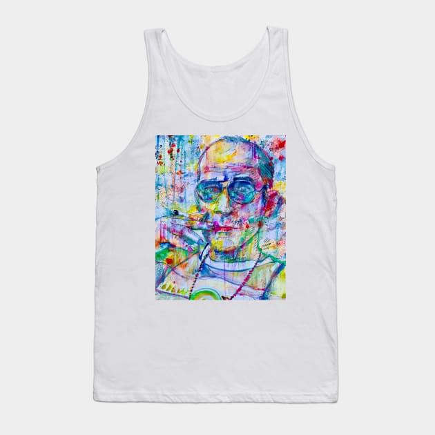 HUNTER S. THOMPSON watercolor portrait .1 Tank Top by lautir